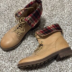 Plaid Combat Boots